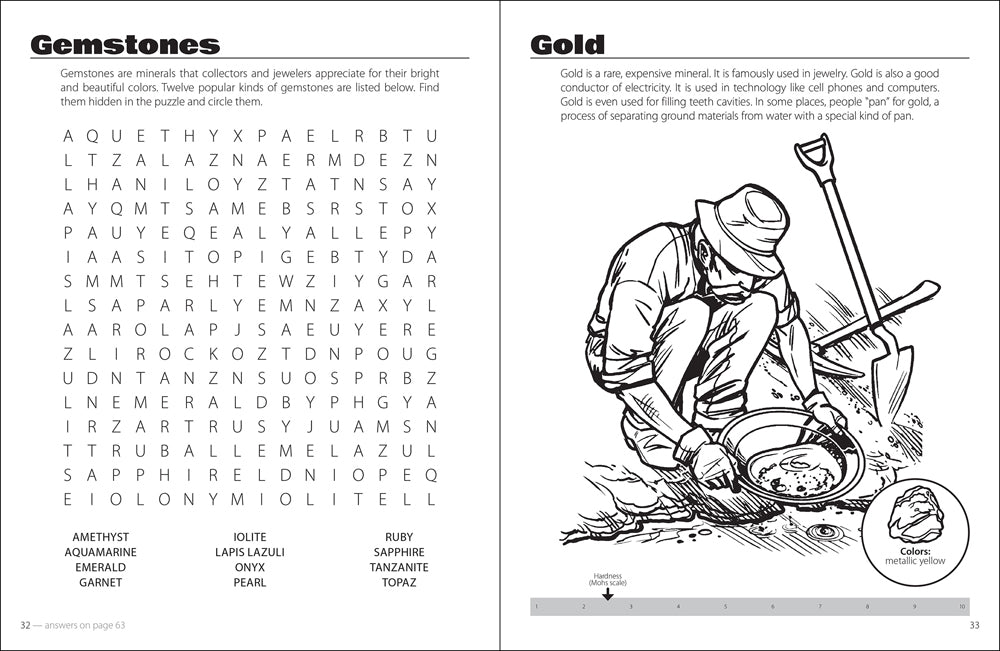 Rocks and Minerals Activity Book