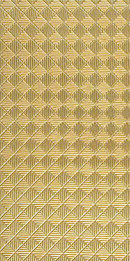 4267 Mini Striped Squares Patterned Brass Texture Plate Large