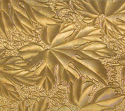 4281 Leaf Patterned Brass Texture Plate Small