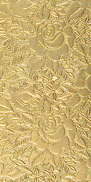4283 Rose Patterned Brass Texture Plate Small