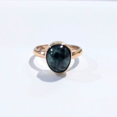 RSD-106 14K Gold Ring with Isle Royale Greenstone (Chlorastrolite)