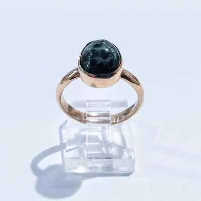 RSD-106 14K Gold Ring with Isle Royale Greenstone (Chlorastrolite)