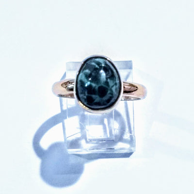 RSD-106 14K Gold Ring with Isle Royale Greenstone (Chlorastrolite)