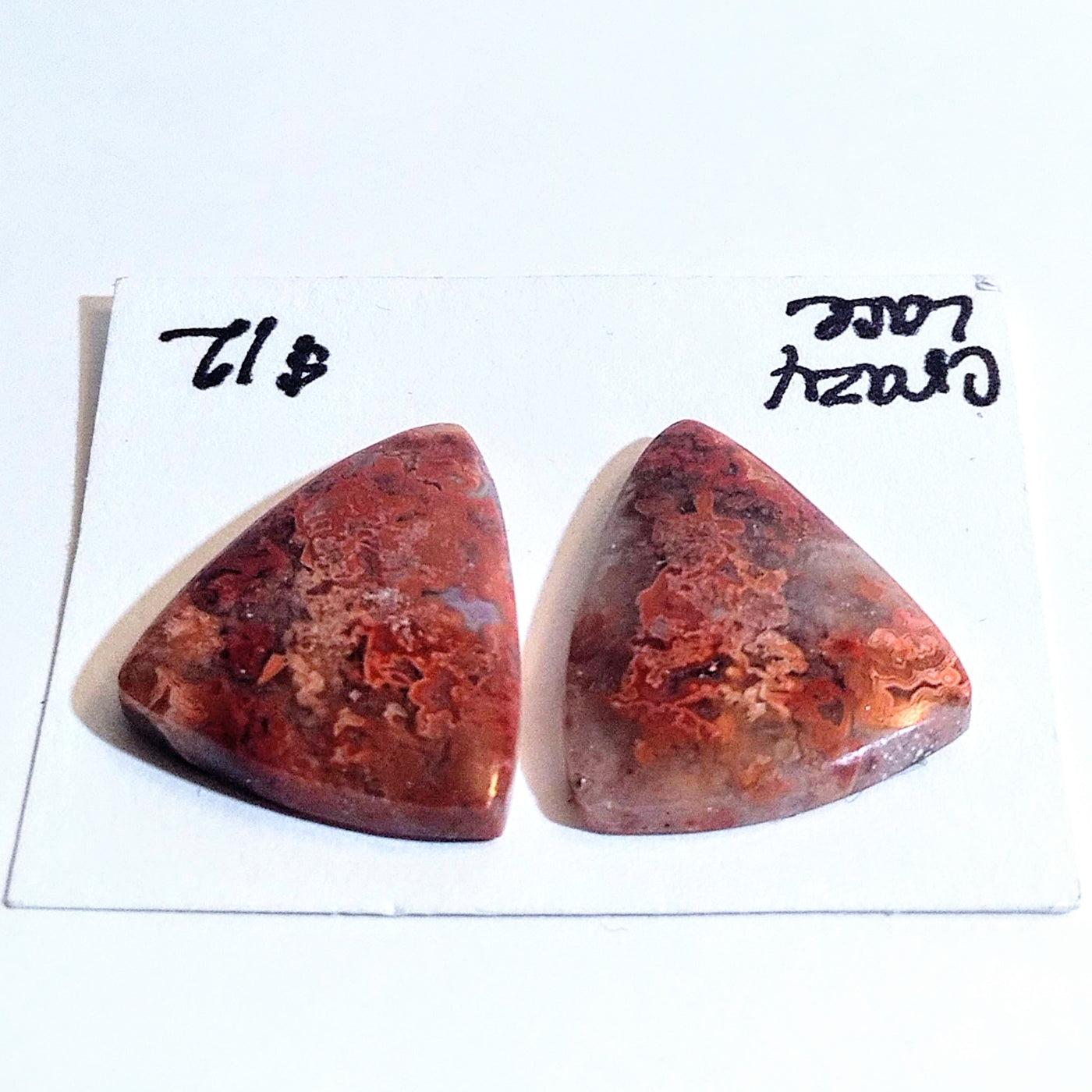 CLA-1001 Crazy Lace Agate Cab Pair