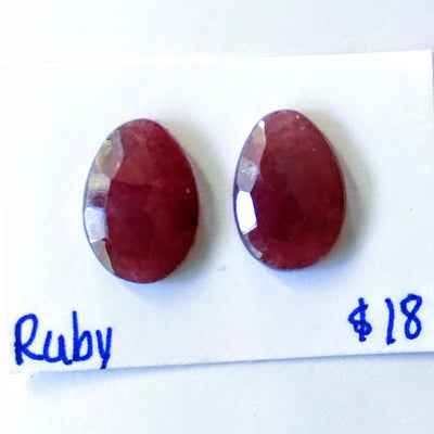 RBY-1001 Ruby Rose Cut Pair