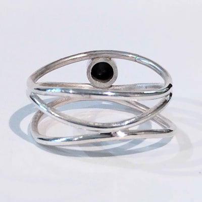 DJT-020 Black Diamond 3 Band Ring