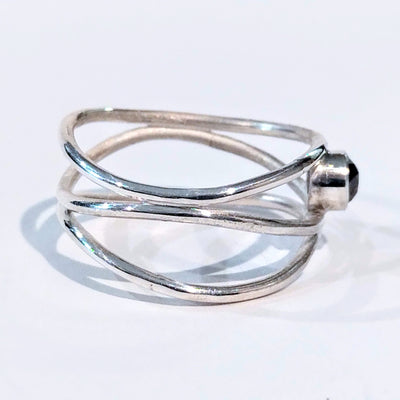 DJT-020 Black Diamond 3 Band Ring