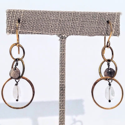 SPD-031 Moonstone Earrings Vermeil/SS