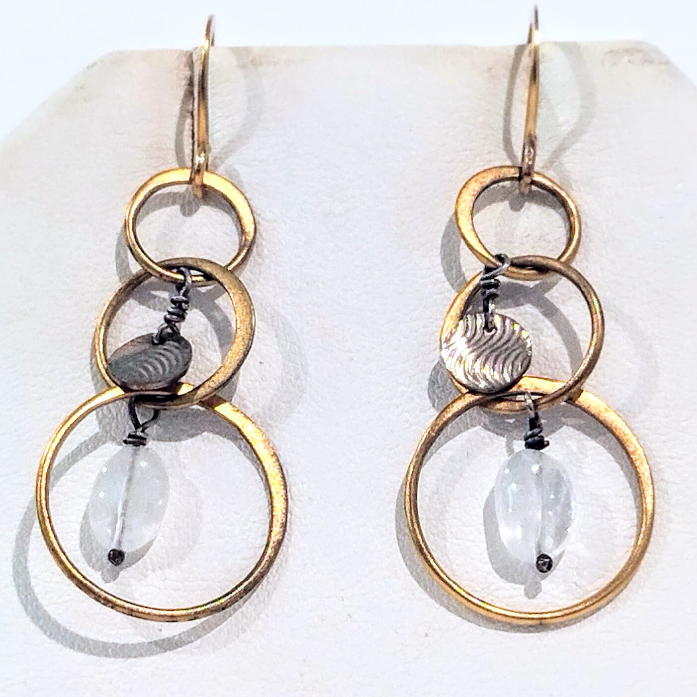 SPD-031 Moonstone Earrings Vermeil/SS