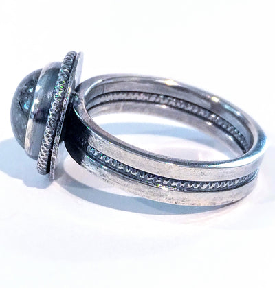 SA-101 Tourmalinated Quartz Ring Size 7.5