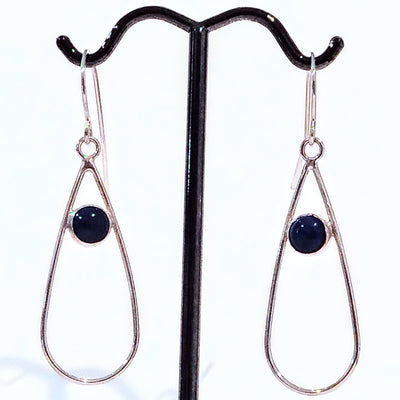 DS-316 SS Teardrop Earring w/Lapis