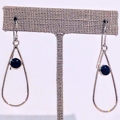 DS-316 SS Teardrop Earring w/Lapis