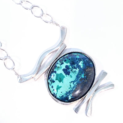 SPD-039 Green Blue Garden Stone Necklace