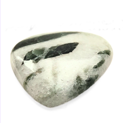 QZT-1000 Quartz with Green Tourmaline Cabochon