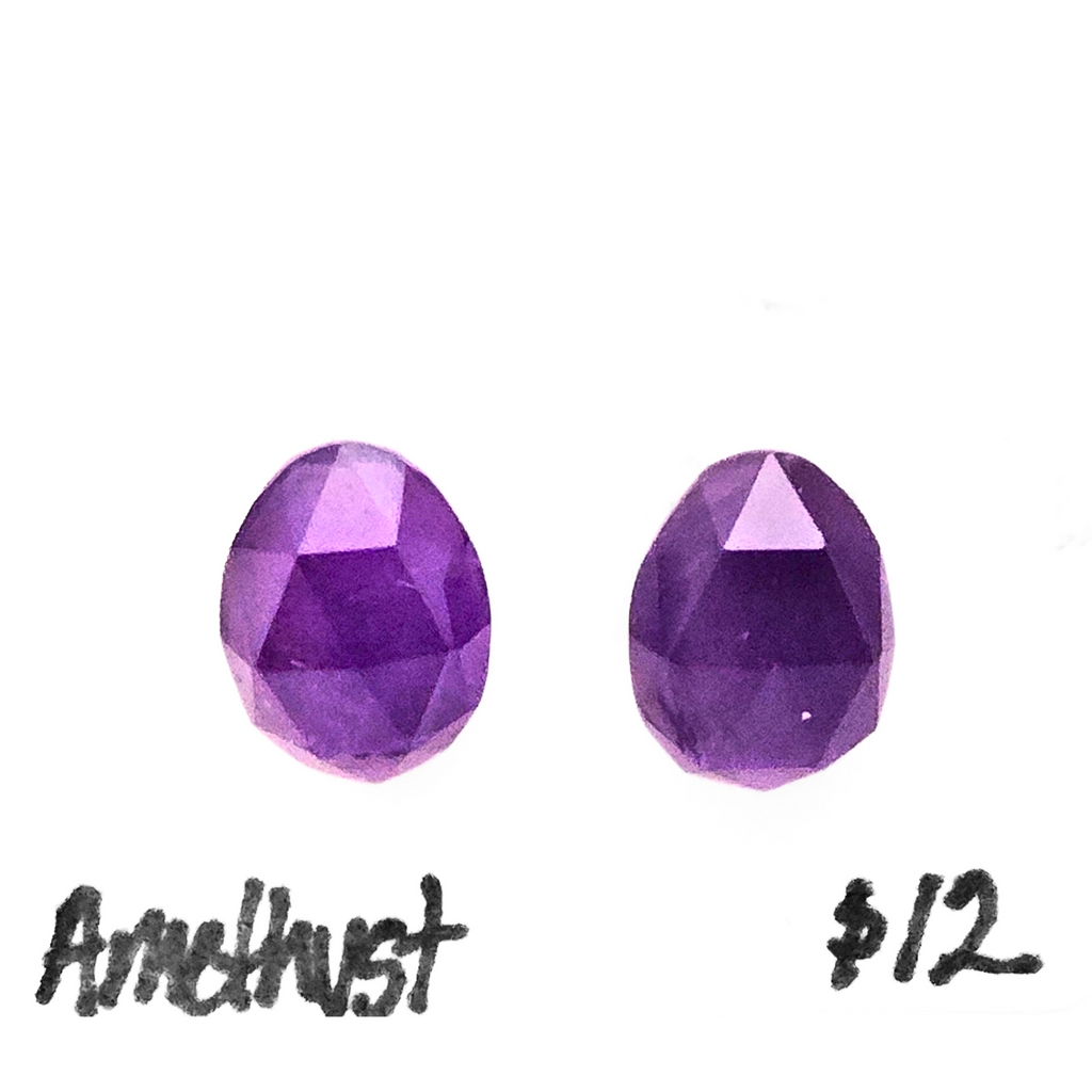 AME-1011 Amethyst Rose Cut Pair – Studio JSD