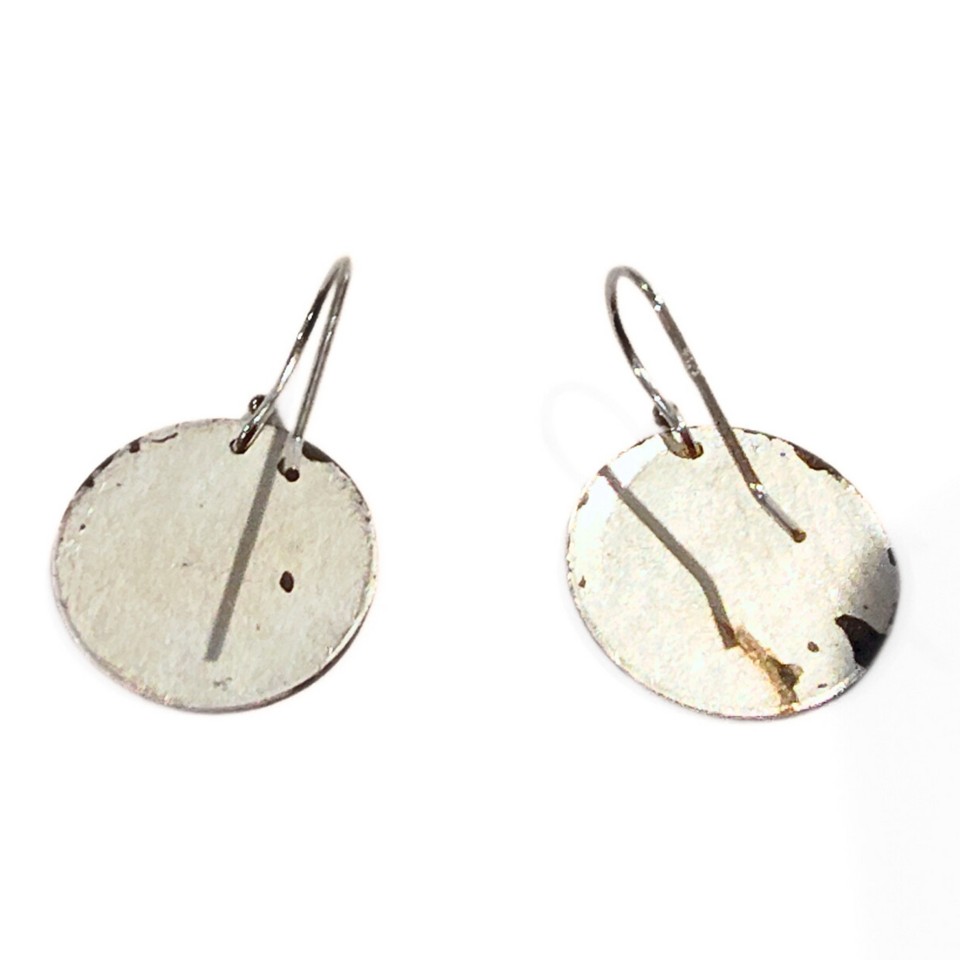 DJT-049 Fingerprint Pattern Earrings Sterling