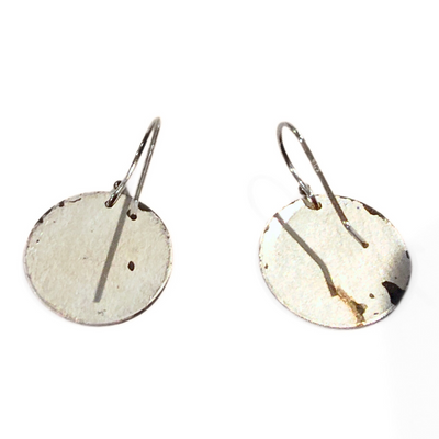 DJT-049 Fingerprint Pattern Earrings Sterling