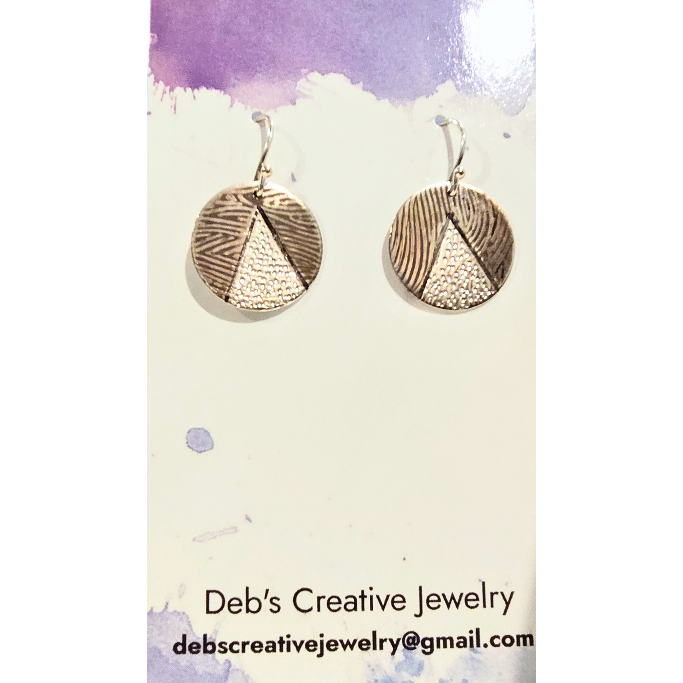 DJT-049 Fingerprint Pattern Earrings Sterling