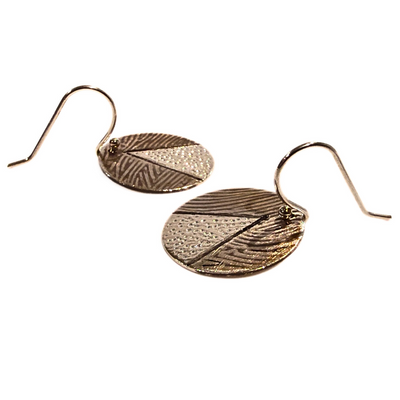 DJT-049 Fingerprint Pattern Earrings Sterling