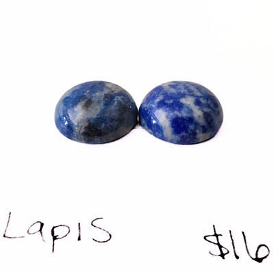 LAP-1002 Lapis Lazuli Cabochon Pair