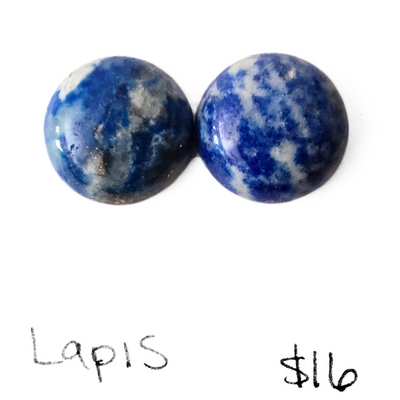 LAP-1002 Lapis Lazuli Cabochon Pair