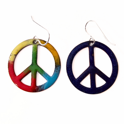 GEB-207 Peace Sign Earrings