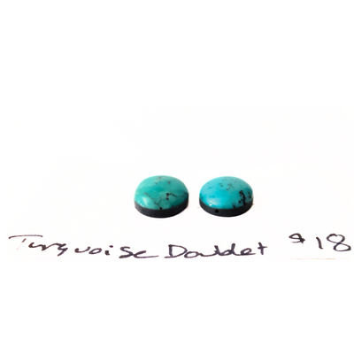TUR-1001 Turquoise Doublet Cabochon Pair