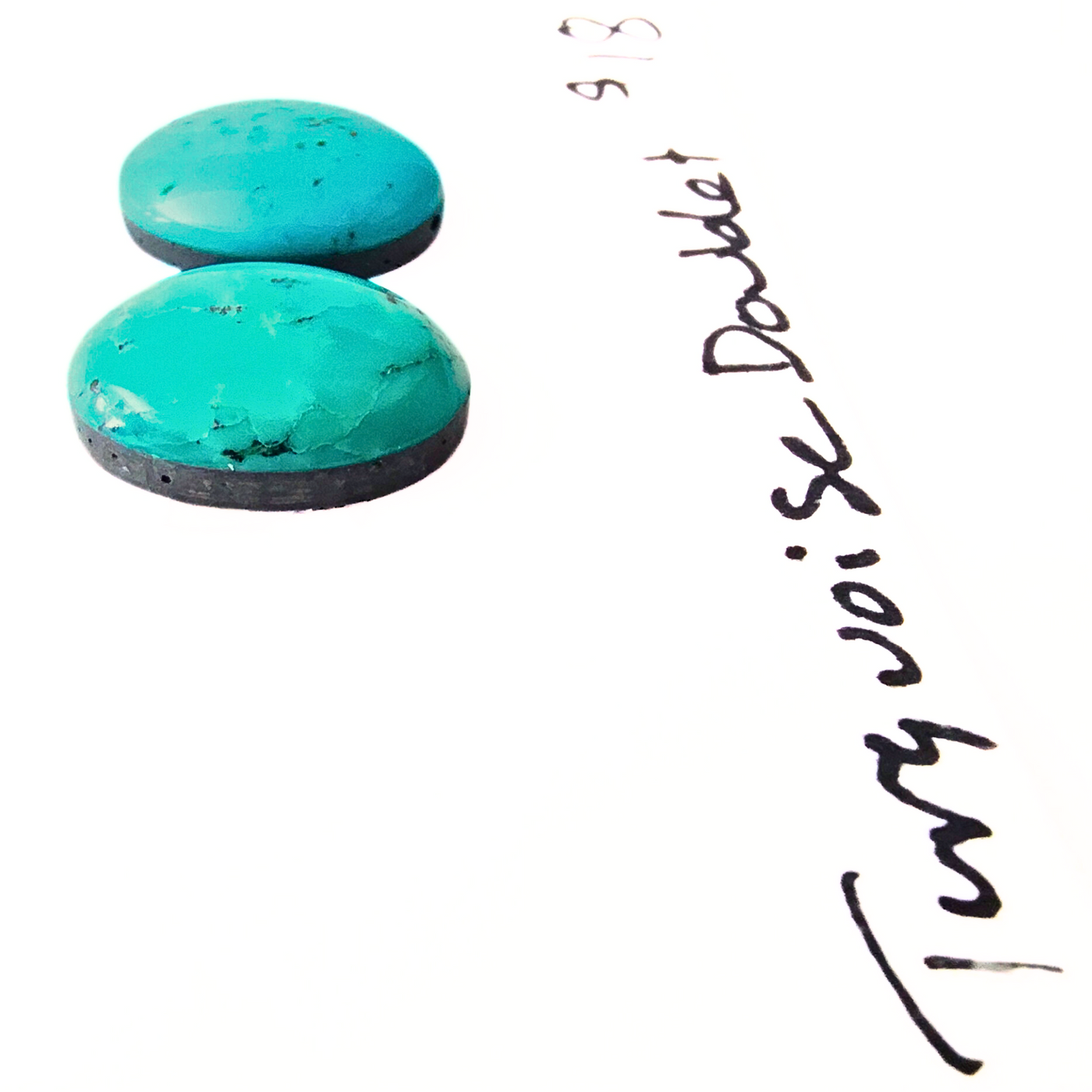 TUR-1001 Turquoise Doublet Cabochon Pair