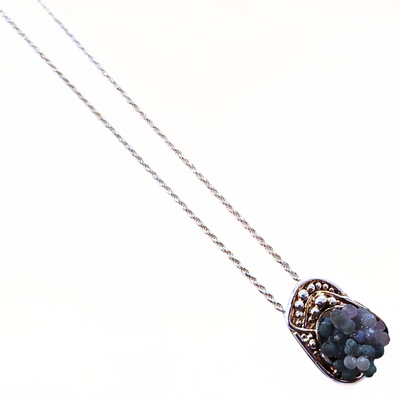 JGS-001 Grape Agate/SS Pendant