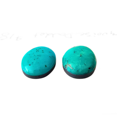 TUR-1001 Turquoise Doublet Cabochon Pair