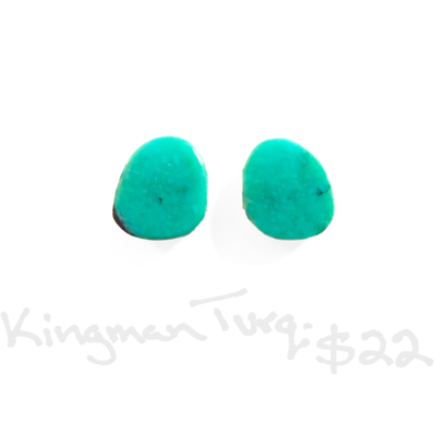 KTQ-1006 Kingman Turquoise Cabochon Pair