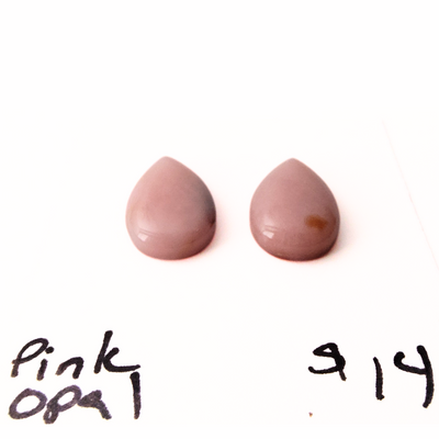 PIO-1008 Pink Opal Cabochon Pair