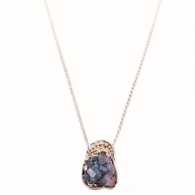 JGS-001 Grape Agate/SS Pendant