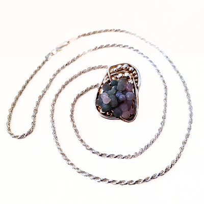 JGS-001 Grape Agate/SS Pendant