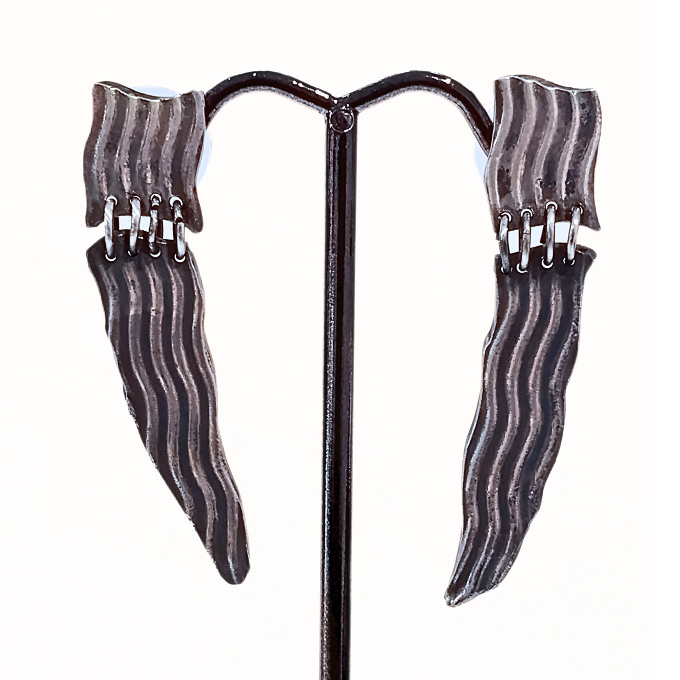 SM-336 Wavy Post Earrings Sterling