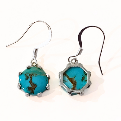 SM-381 Turquoise Earrings Sterling