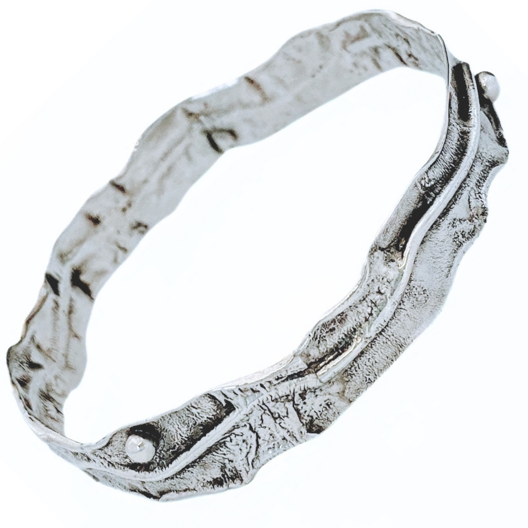 JSD-Sterling Silver Wave Bangle – Studio JSD JSD-Sterling Silver Wave Bangle – Studio JSD