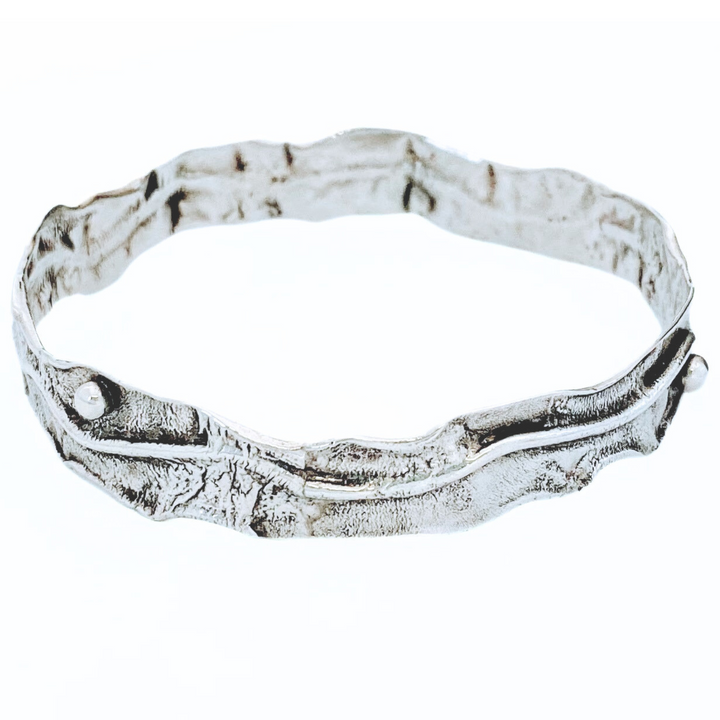 JSD-Sterling Silver Wave Bangle – Studio JSD