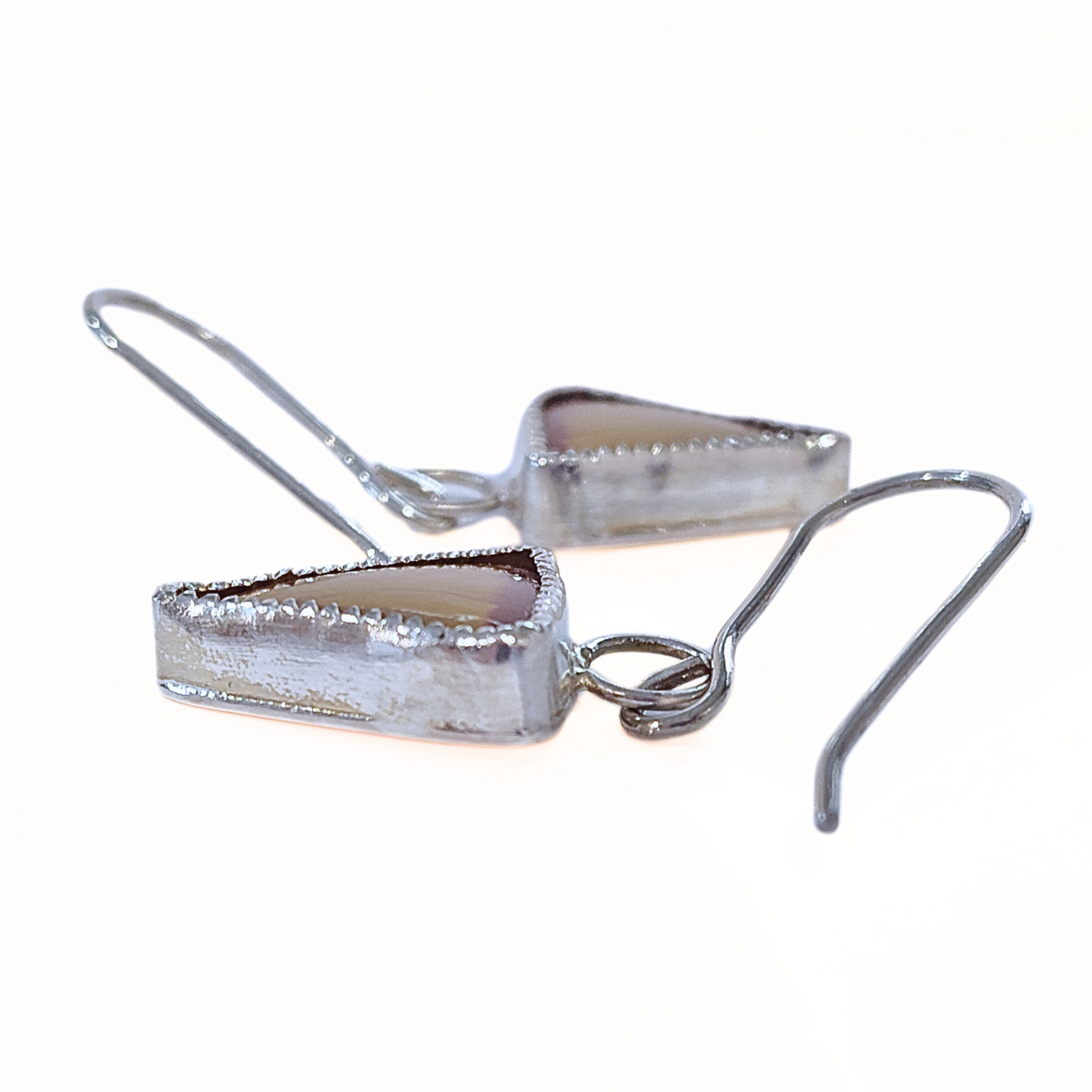 JEM-085 Mookaite Tri-Corner Earrings