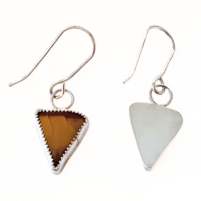 JEM-085 Mookaite Tri-Corner Earrings