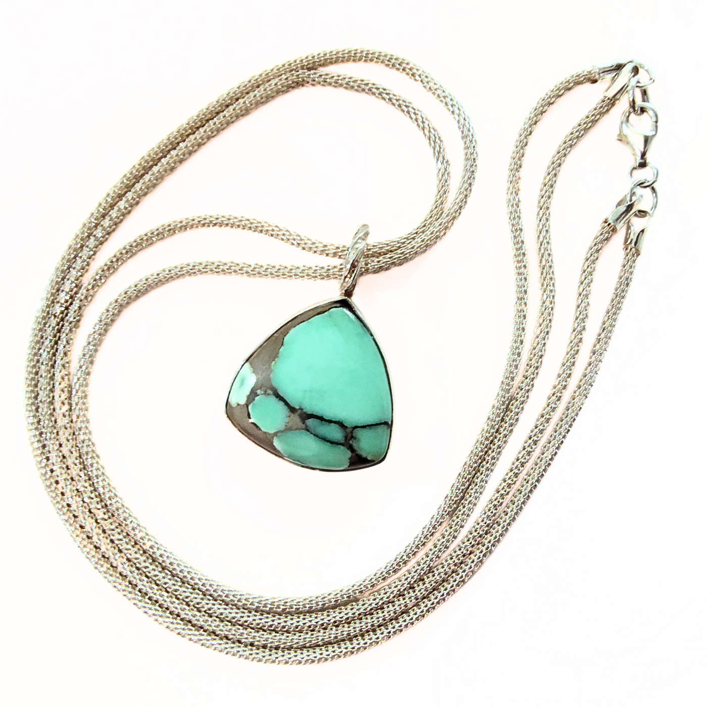 VC-056 Desert Bloom Variscite on Double Mesh Chain