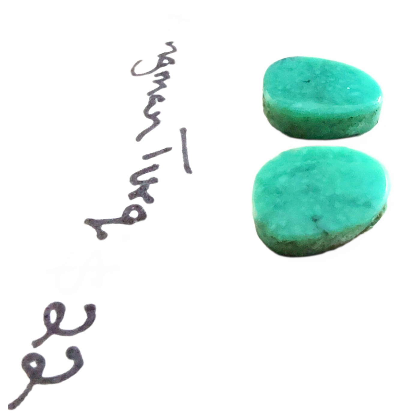 KTQ-1006 Kingman Turquoise Cabochon Pair