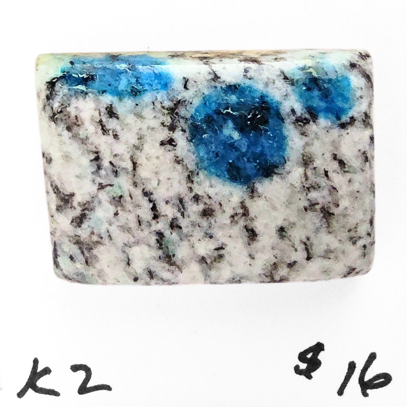 K2G-1001 K2 Azurite Granite Cabochon