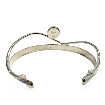 JSD-3029 Aquamarine Cuff Sterling w/ 22K