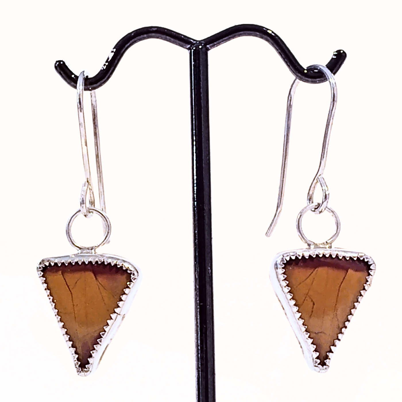JEM-085 Mookaite Tri-Corner Earrings