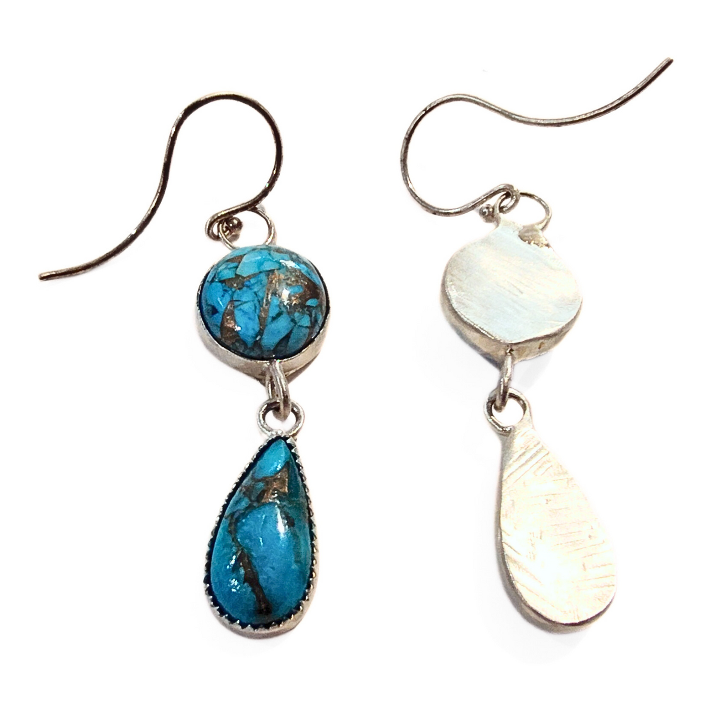 JJD-008 Turquoise Double Drop Earrings