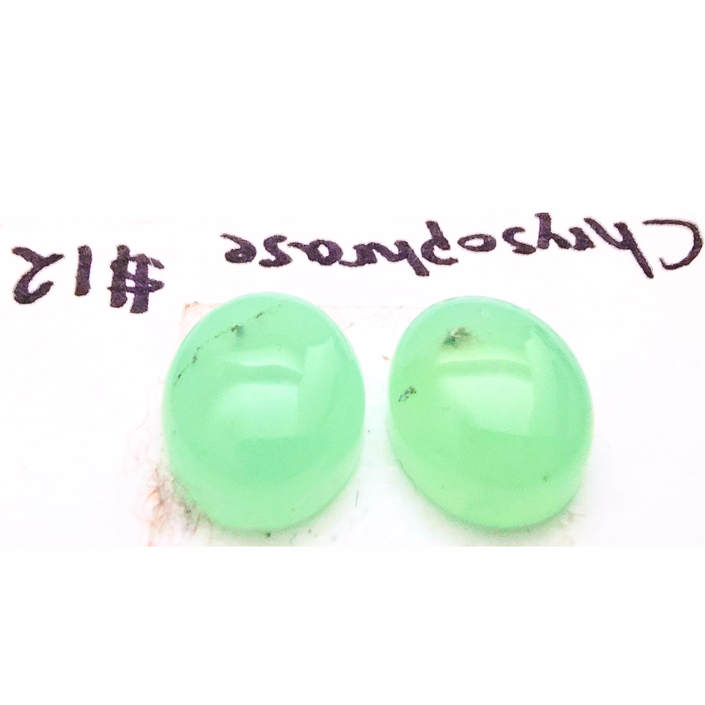CRY-1003 Chrysoprase Cab Pair