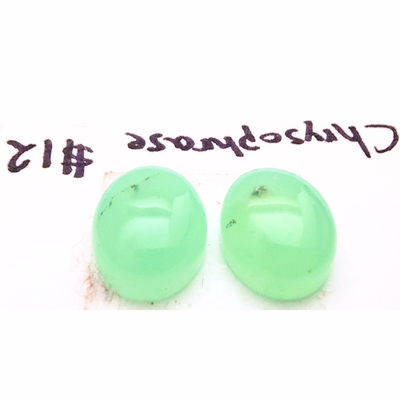CRY-1003 Chrysoprase Cab Pair