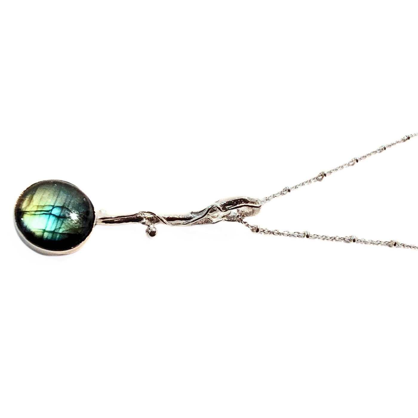 JSD-6154 Labradorite Branch Pendant Necklace