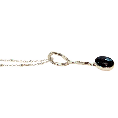 JSD-6154 Labradorite Branch Pendant Necklace